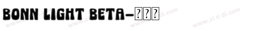 Bonn Light Beta字体转换